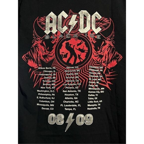 Y2K AC/DC Black Ice 2008 Tour Tee - Picture 4 of 6
